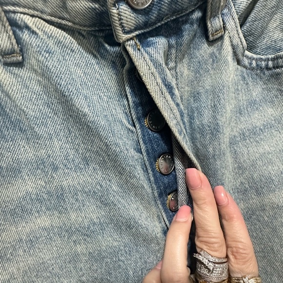 Everlane 90s way high jean factory paint splatter distressed 26 EUC - Picture 11 of 11